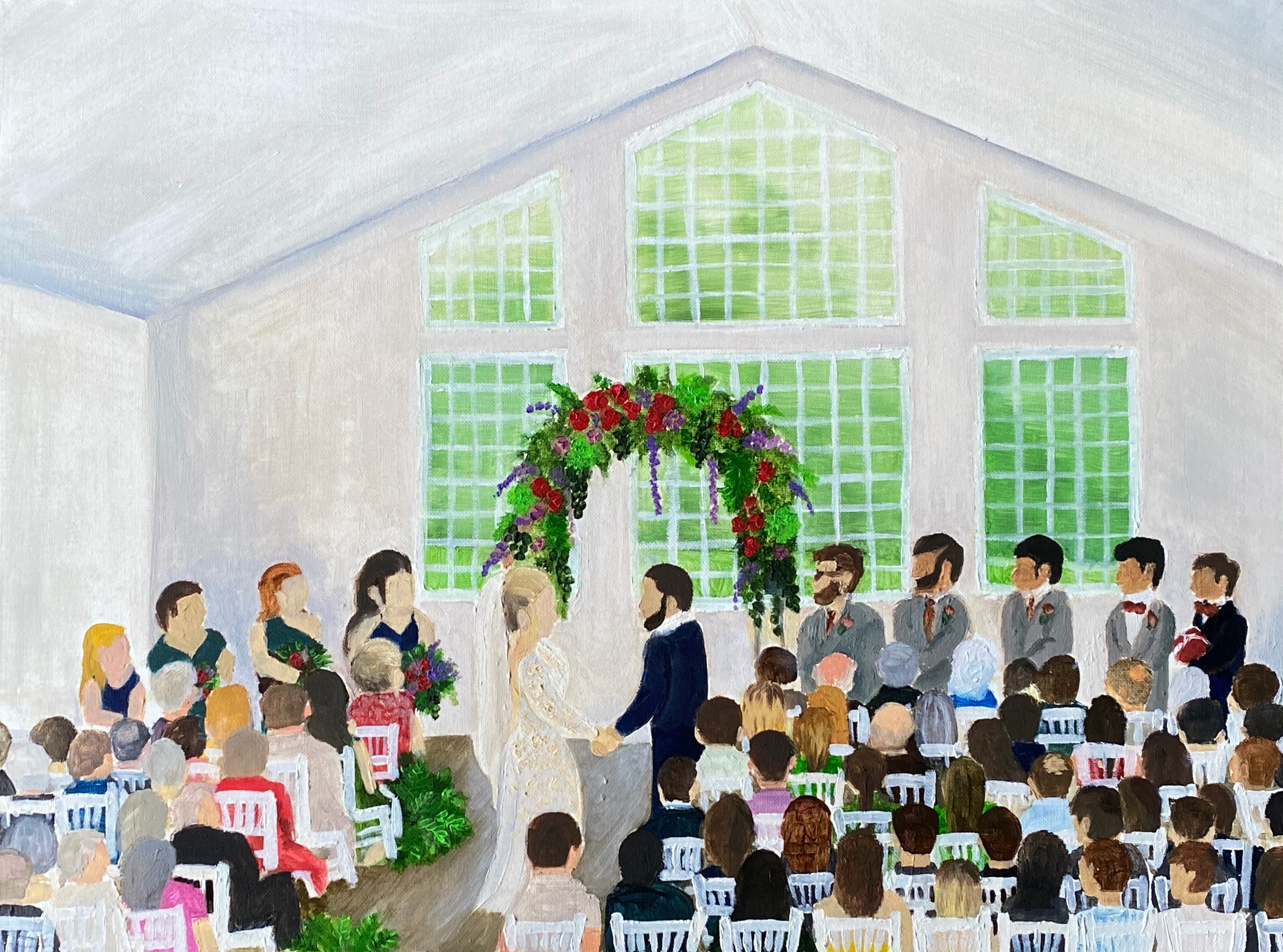 Sayyed Wedding, 2021 — Oil on canvas, 24 × 18 in